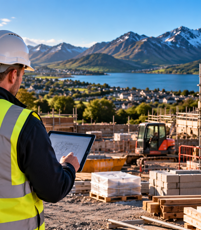 Construction project in North Wales
